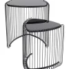 KARE Design Beistelltisch Wire Triangle Schwarz (2/Set)- Tische