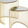 KARE Design Beistelltisch Wire Triangle Gold (2/Set)- Tische