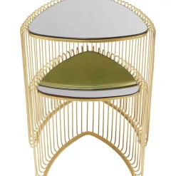 KARE Design Beistelltisch Wire Triangle Gold (2/Set)- Tische