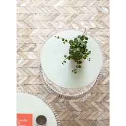 KARE Design Beistelltisch Wire White (2/Set) O44Cm- Tische