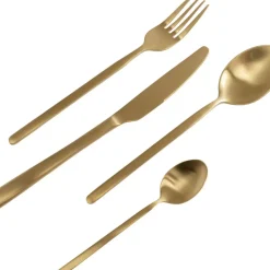 KARE Design Besteck Gloria Matt Gold (16-Tlg.)- Geschirr & Tischaccessoires