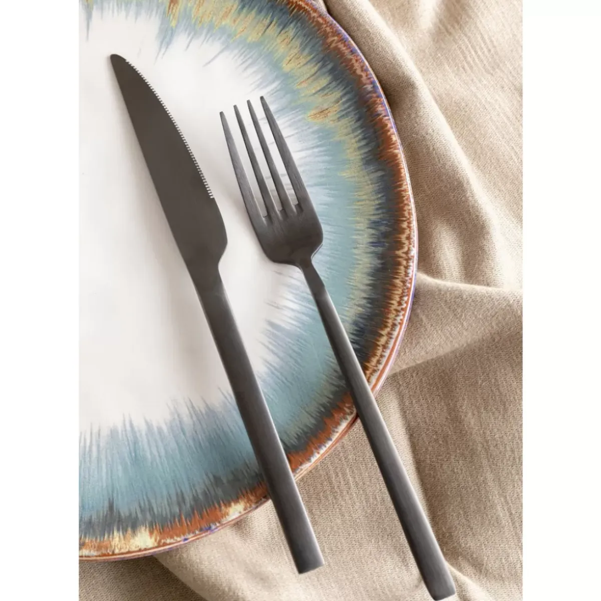 KARE Design Besteck Gloria Matt Schwarz (16-Tlg.)- Geschirr & Tischaccessoires