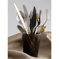 KARE Design Besteck Gloria Matt Schwarz (16-Tlg.)- Geschirr & Tischaccessoires