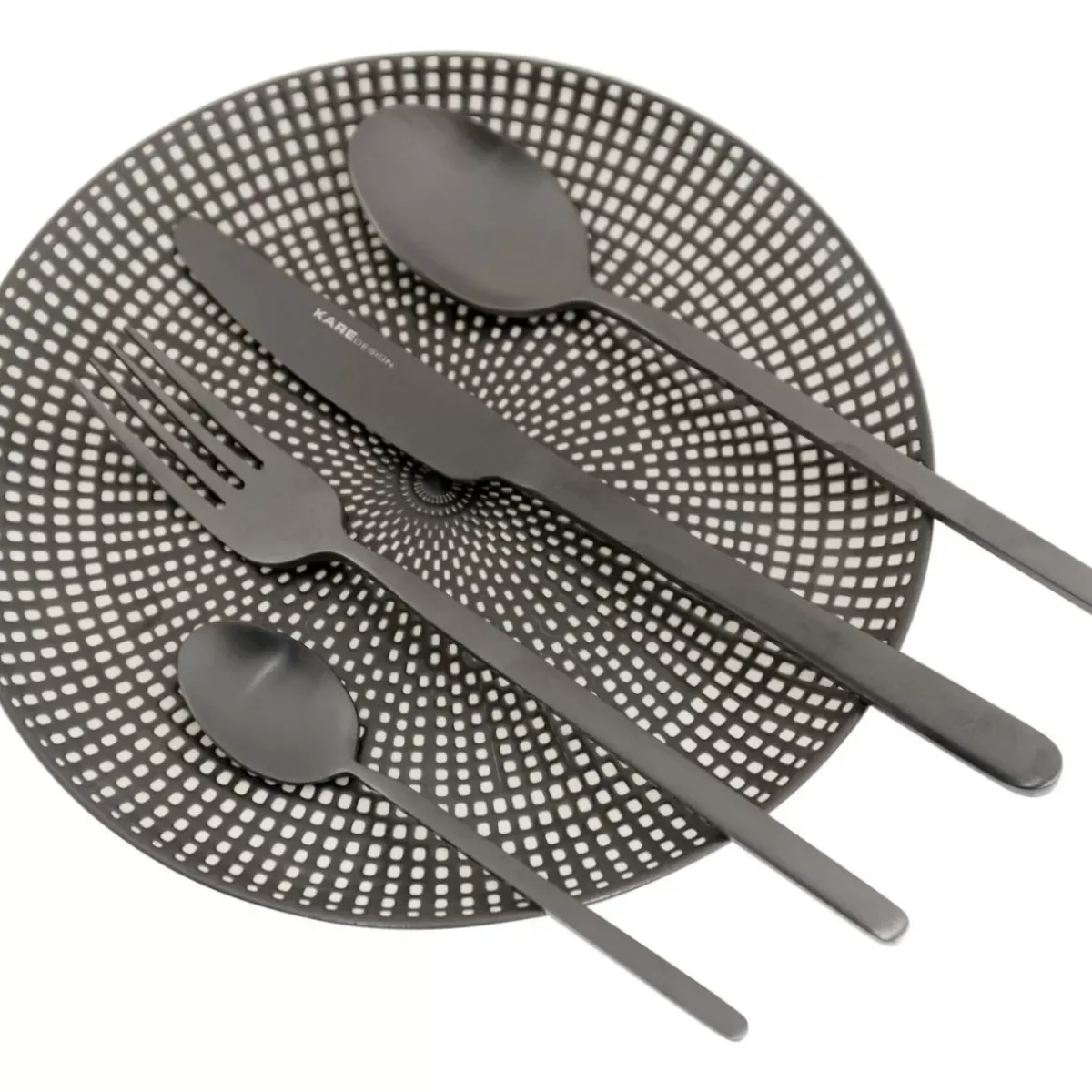 KARE Design Besteck Gloria Matt Schwarz (16-Tlg.)- Geschirr & Tischaccessoires