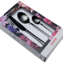 KARE Design Besteck Gloria Matt Schwarz (16-Tlg.)- Geschirr & Tischaccessoires