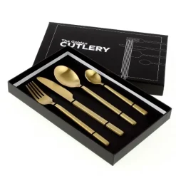 KARE Design Besteck Lery Gold 4.Tlg- Geschirr & Tischaccessoires