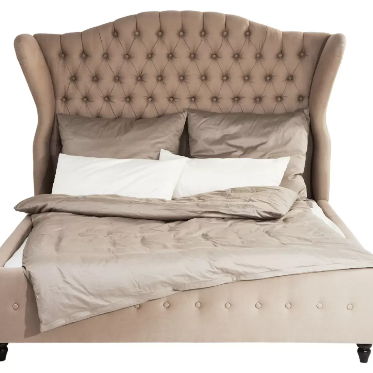 KARE Design Bett City Spirit Linen Natural 160X200Cm- Betten