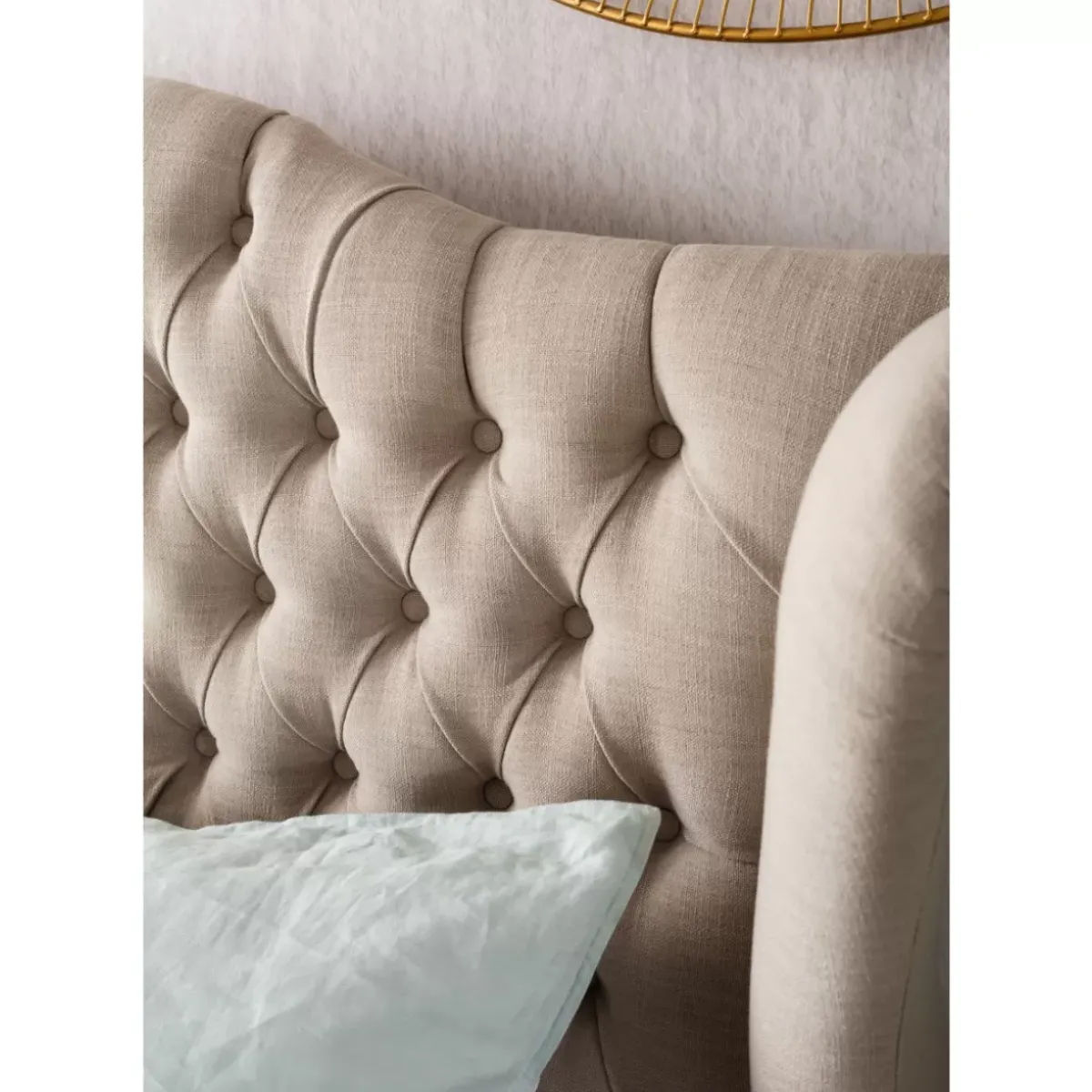 KARE Design Bett City Spirit Linen Natural 160X200Cm- Betten