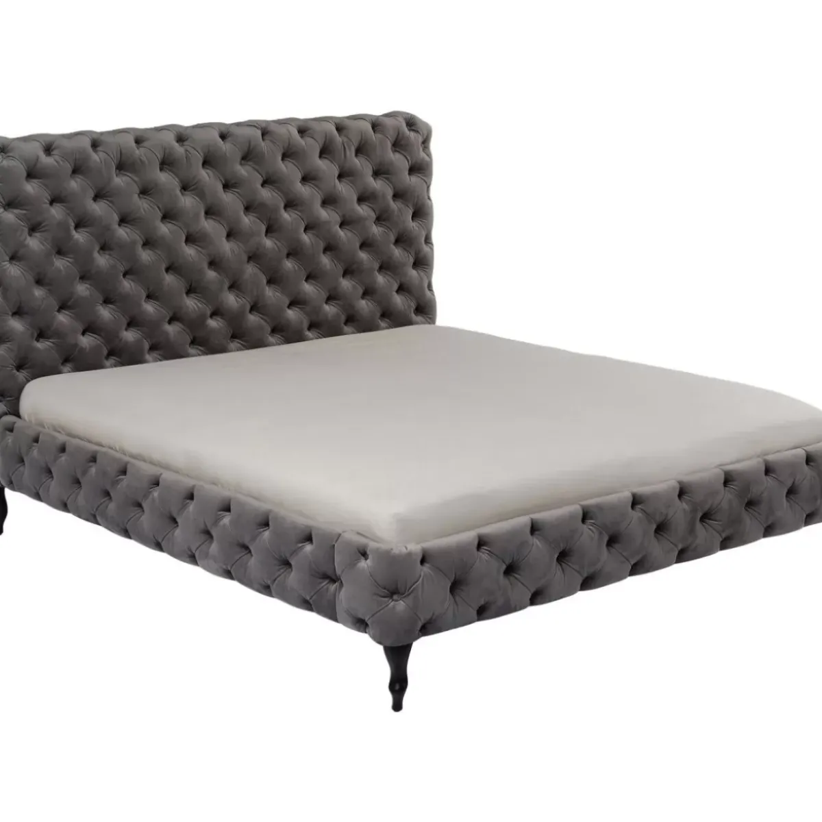 KARE Design Bett Desire Hoch Silbergrau 180X200 Cm- Betten