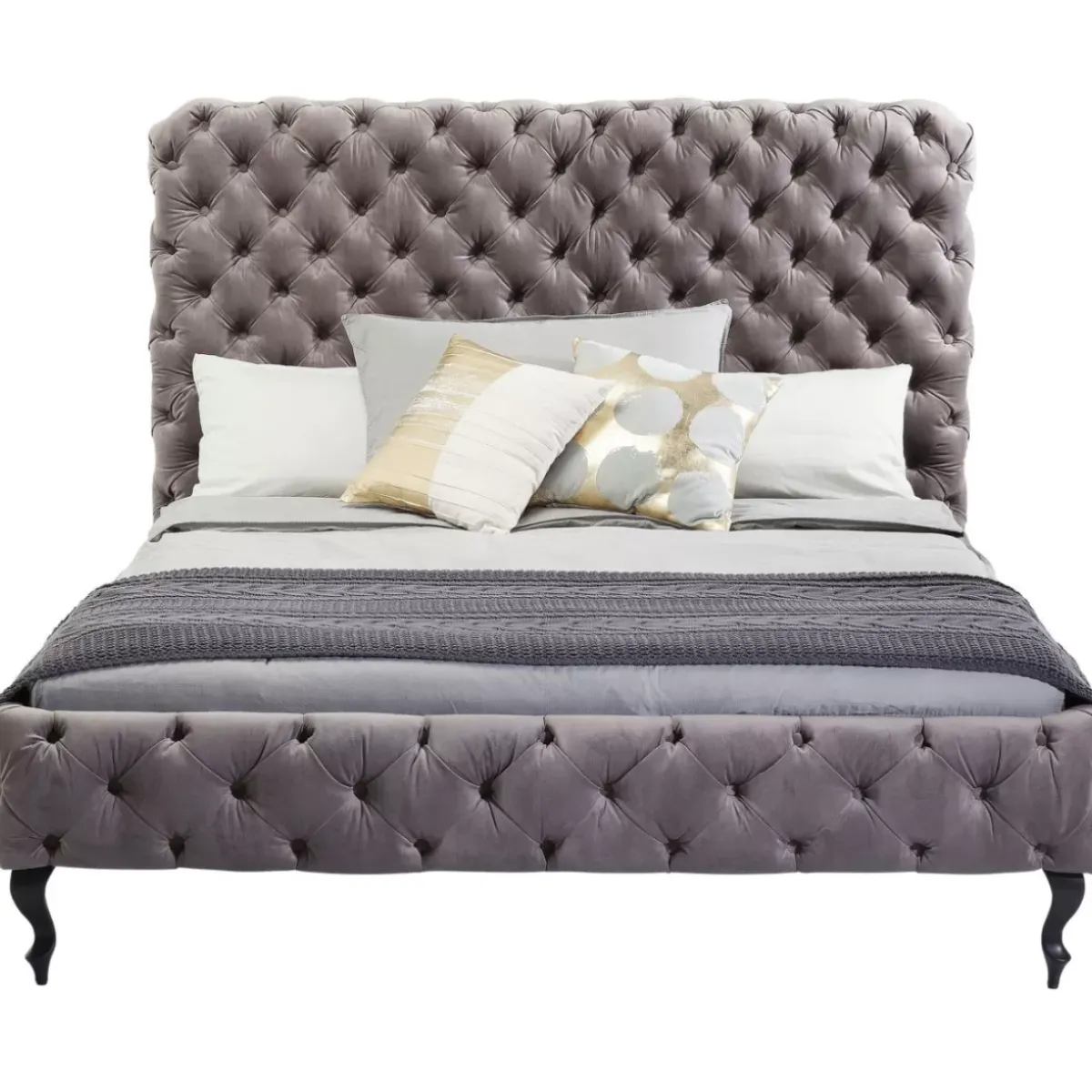 KARE Design Bett Desire Hoch Silbergrau 180X200 Cm- Betten