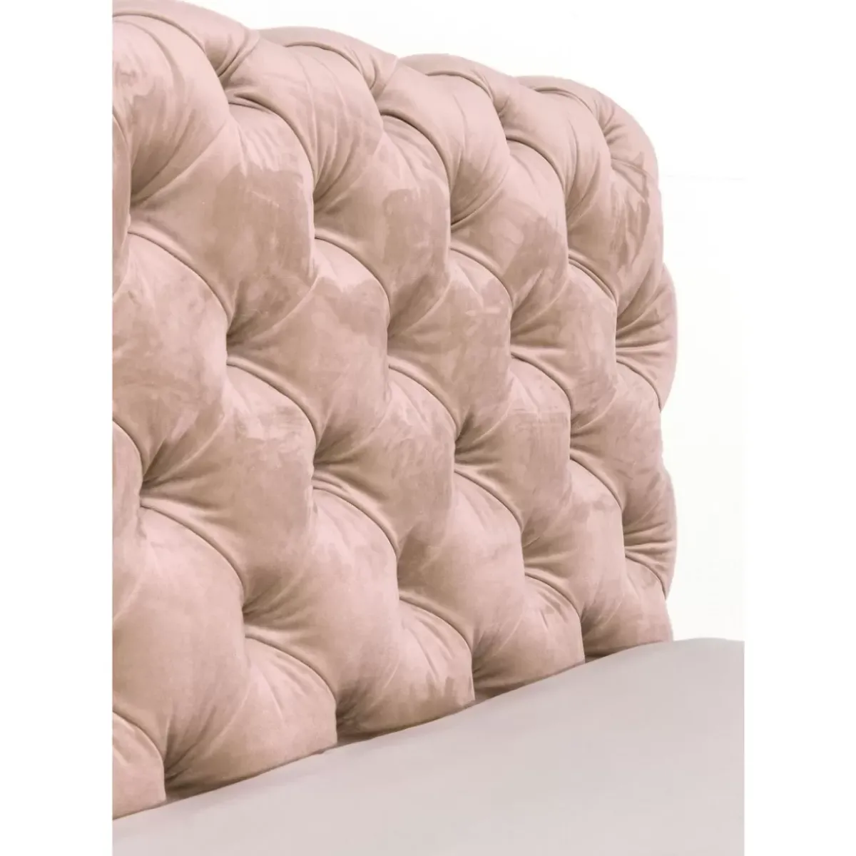 KARE Design Bett Desire Velvet Ecru 180X200Cm- Betten