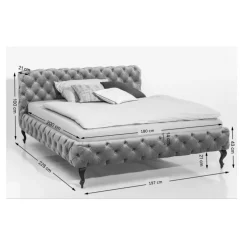 KARE Design Bett Desire Velvet Rose 180X200Cm- Betten
