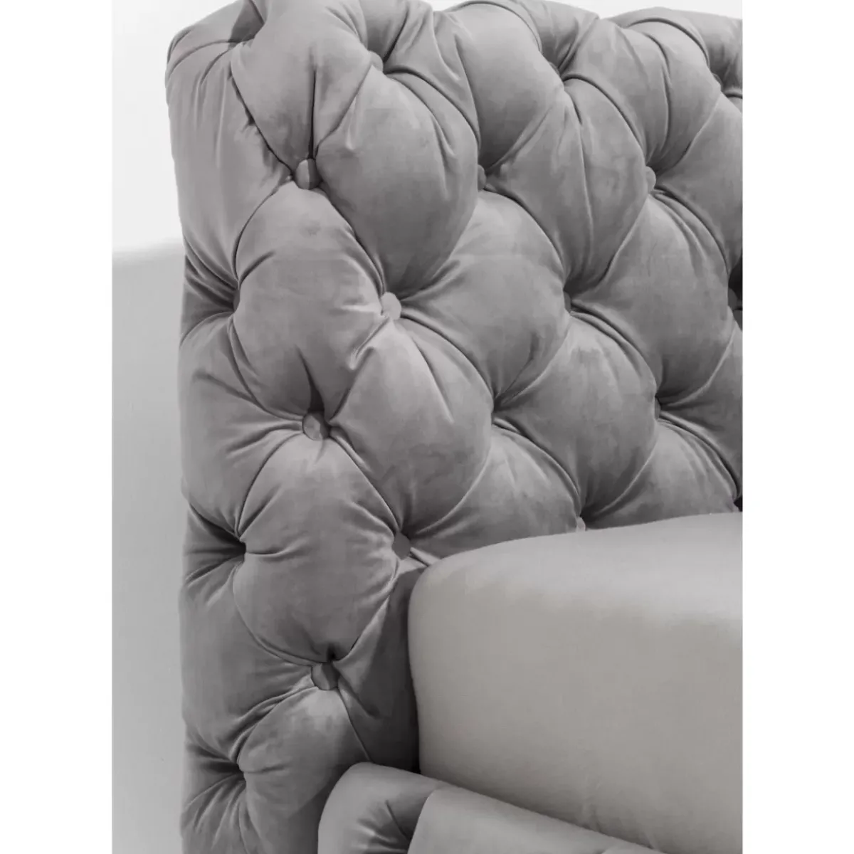 KARE Design Bett Desire Velvet Silbergrau 160X200 Cm- Betten