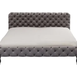 KARE Design Bett Desire Velvet Silbergrau 200X200Cm- Betten