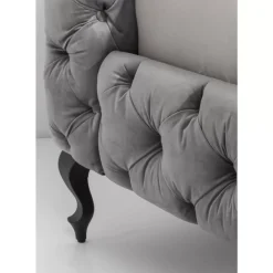 KARE Design Bett Desire Velvet Silbergrau 200X200Cm- Betten