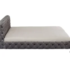 KARE Design Bett Desire Velvet Silbergrau 180X200 Cm- Betten