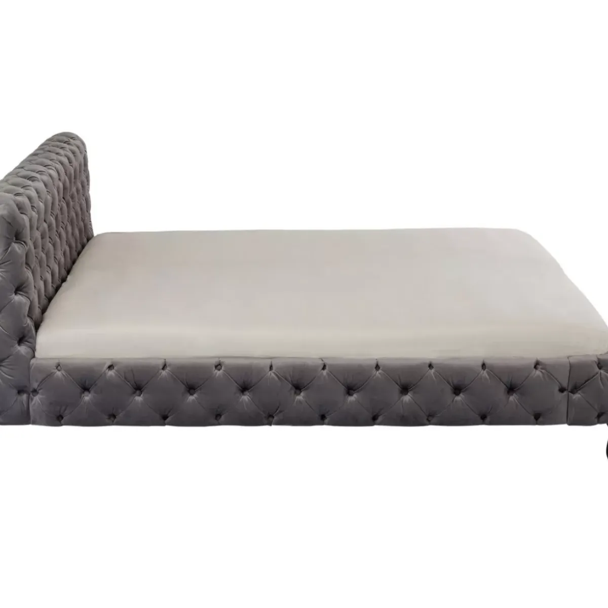 KARE Design Bett Desire Velvet Silbergrau 180X200 Cm- Betten