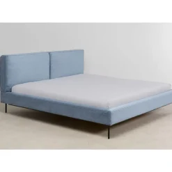 KARE Design Bett East Side Cord Blau 180X200Cm- Betten