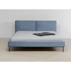 KARE Design Bett East Side Cord Blau 180X200Cm- Betten