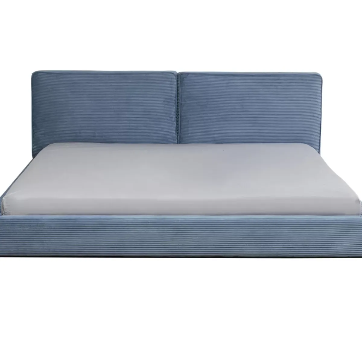 KARE Design Bett East Side Cord Blau 160X200Cm- Betten