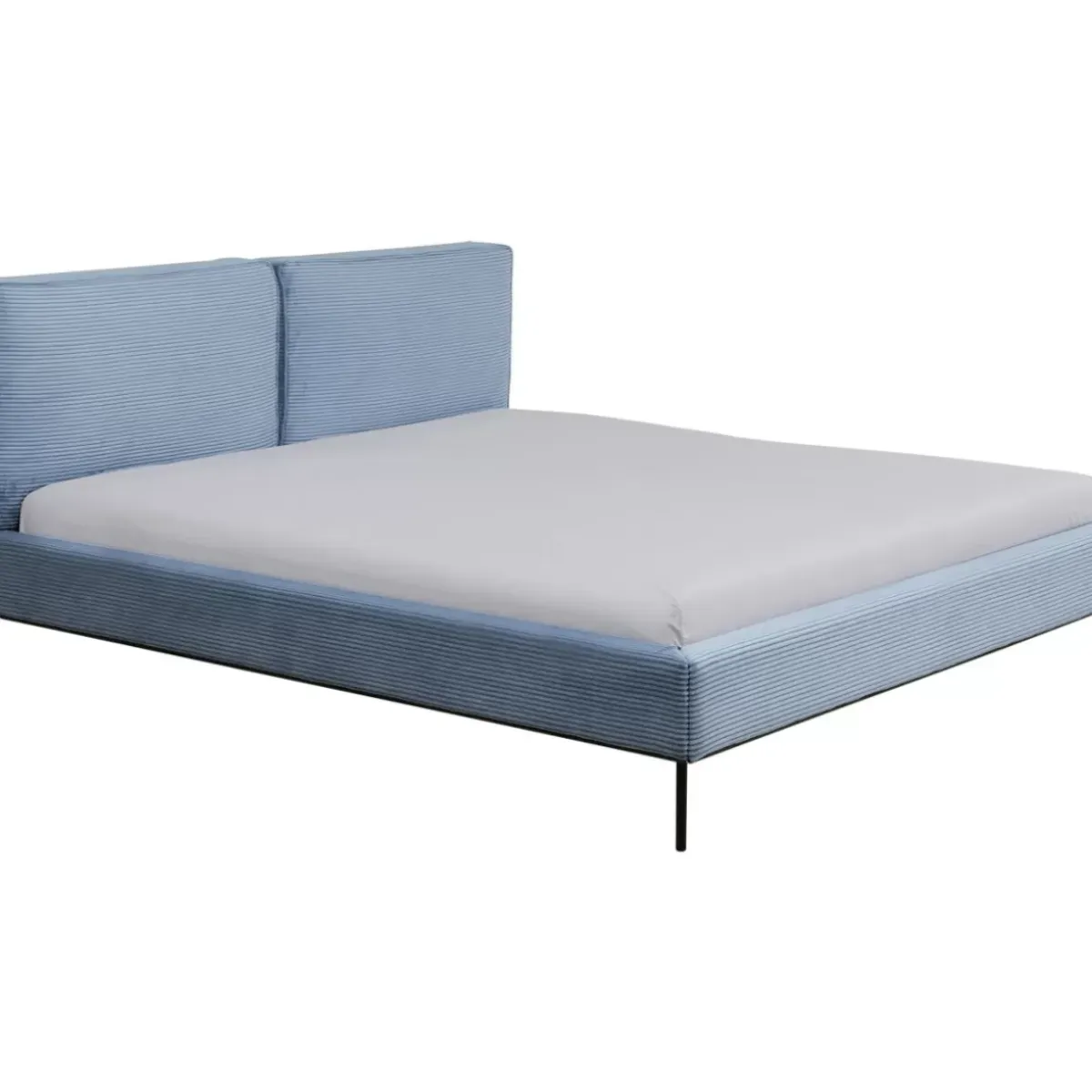KARE Design Bett East Side Cord Blau 160X200Cm- Betten