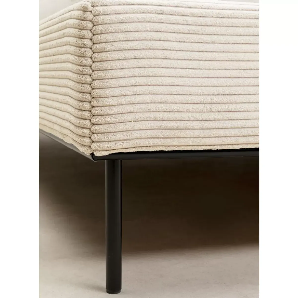 KARE Design Bett East Side Cord Creme 160X200Cm- Betten