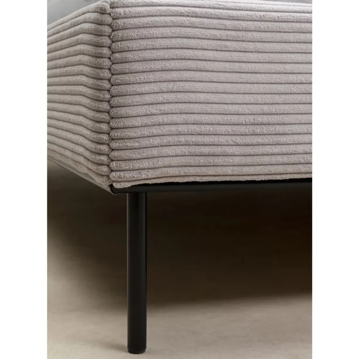 KARE Design Bett East Side Cord Grau 180X200Cm- Betten