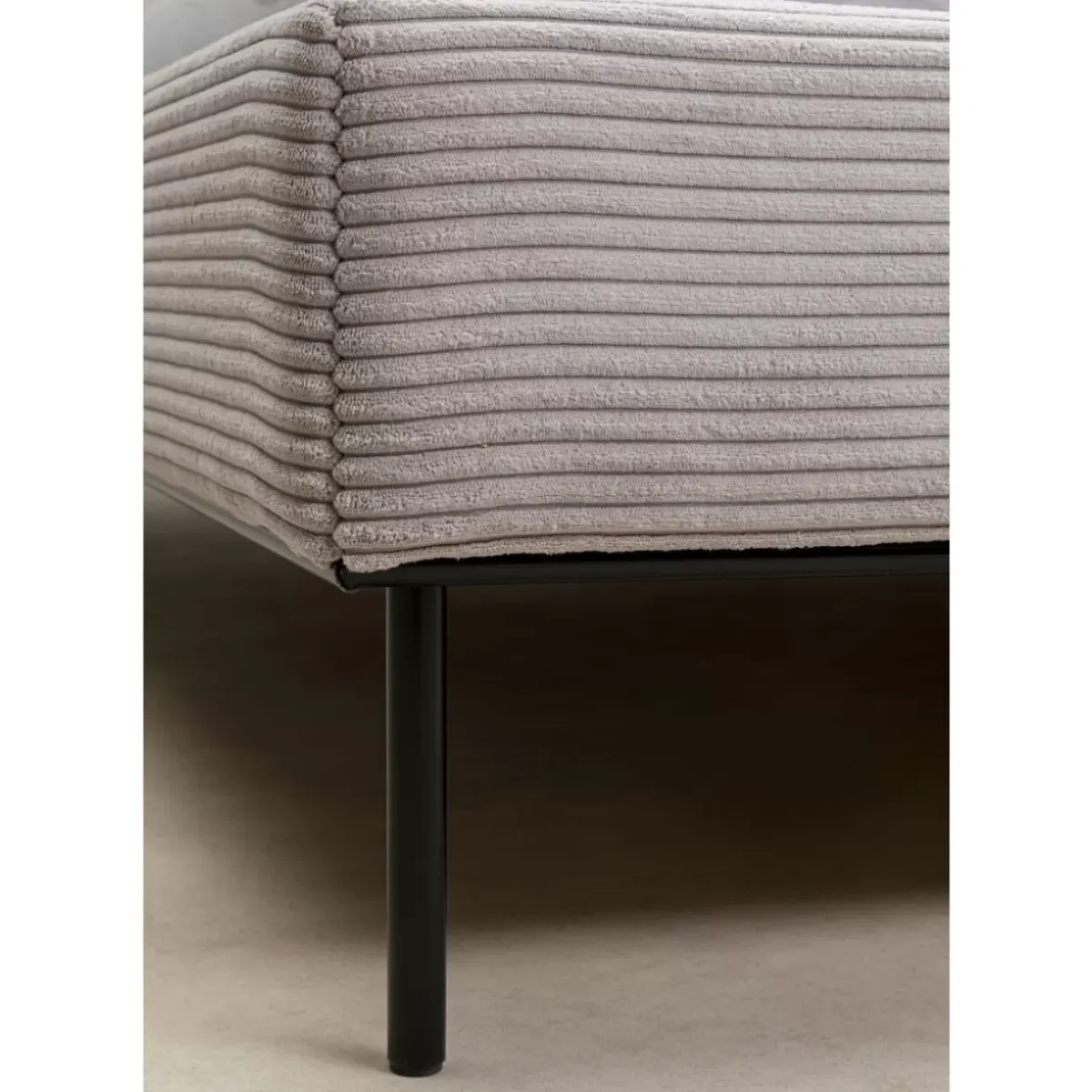 KARE Design Bett East Side Cord Grau 160X200Cm- Betten