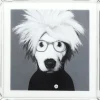 KARE Design Bild Frame Mirror Artist Dog 60X60- Bilder