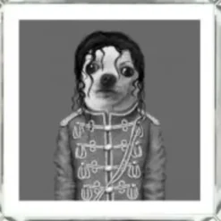 KARE Design Bild Frame Mirror King Dog 60X60- Bilder