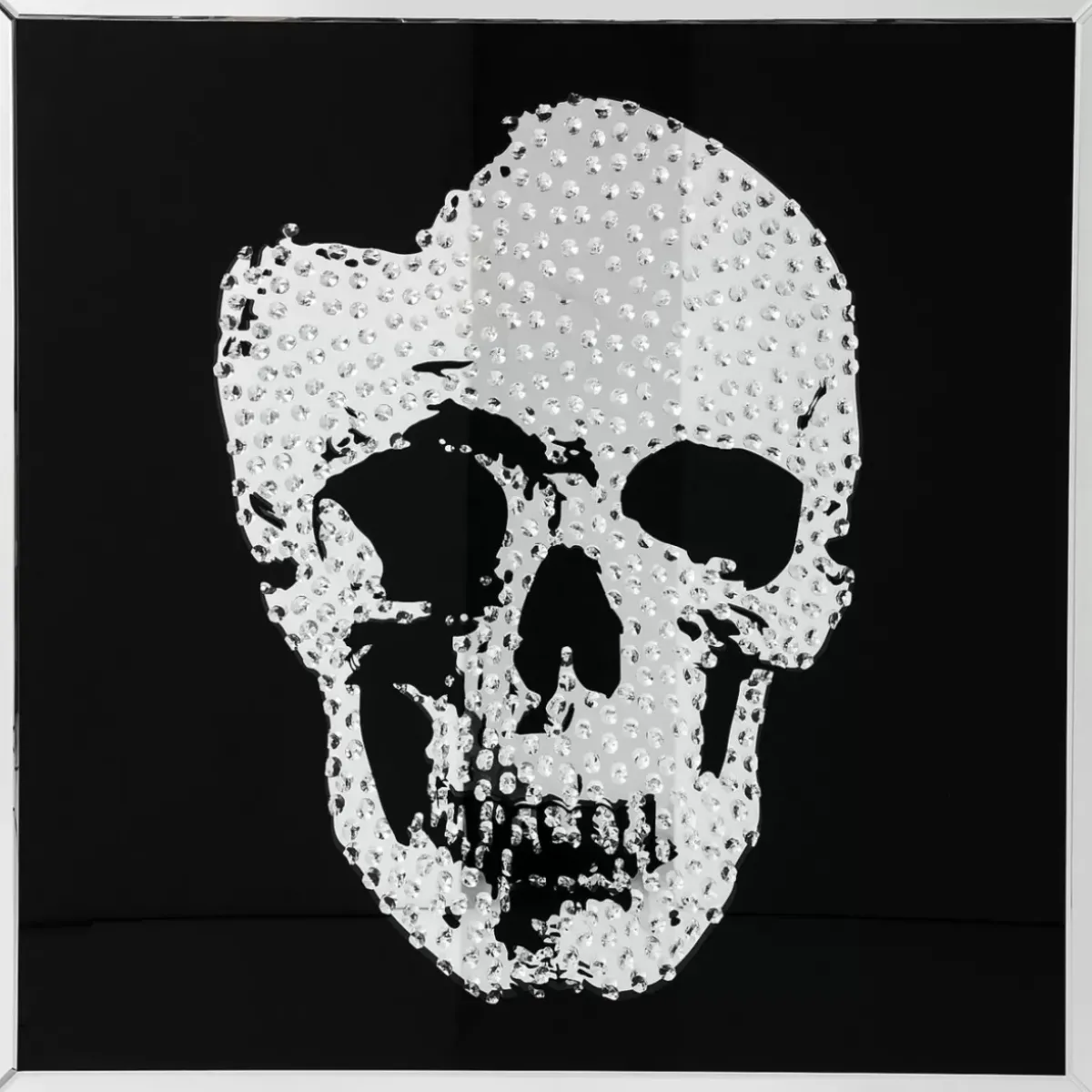 KARE Design Bild Frame Mirror Skull 100X100Cm- Bilder
