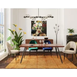 KARE Design Bild Glas Flower Art Lady 120X120Cm- Bilder