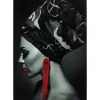 KARE Design Bild Glas Lady Red Earring 80X120- Bilder