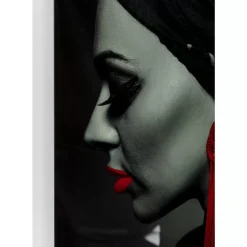 KARE Design Bild Glas Lady Red Earring 80X120- Bilder