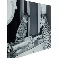 KARE Design Bild Glas Metallic Gepard 100X150- Bilder
