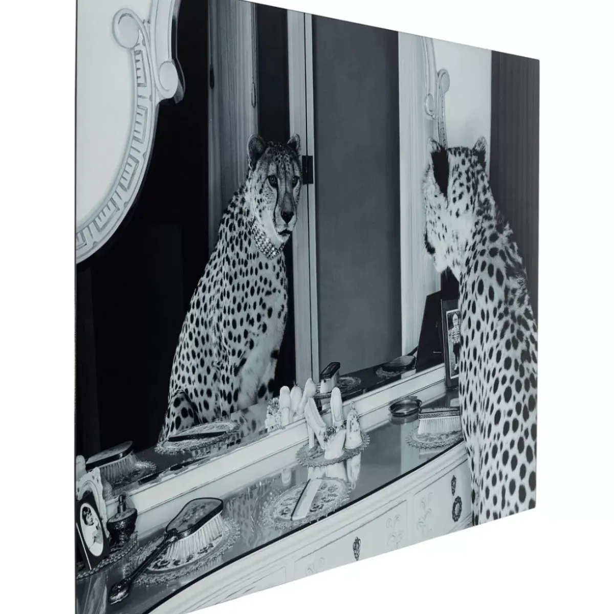 KARE Design Bild Glas Metallic Gepard 100X150- Bilder