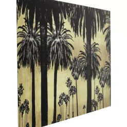 KARE Design Bild Glas Metallic Palms 180X120Cm- Bilder