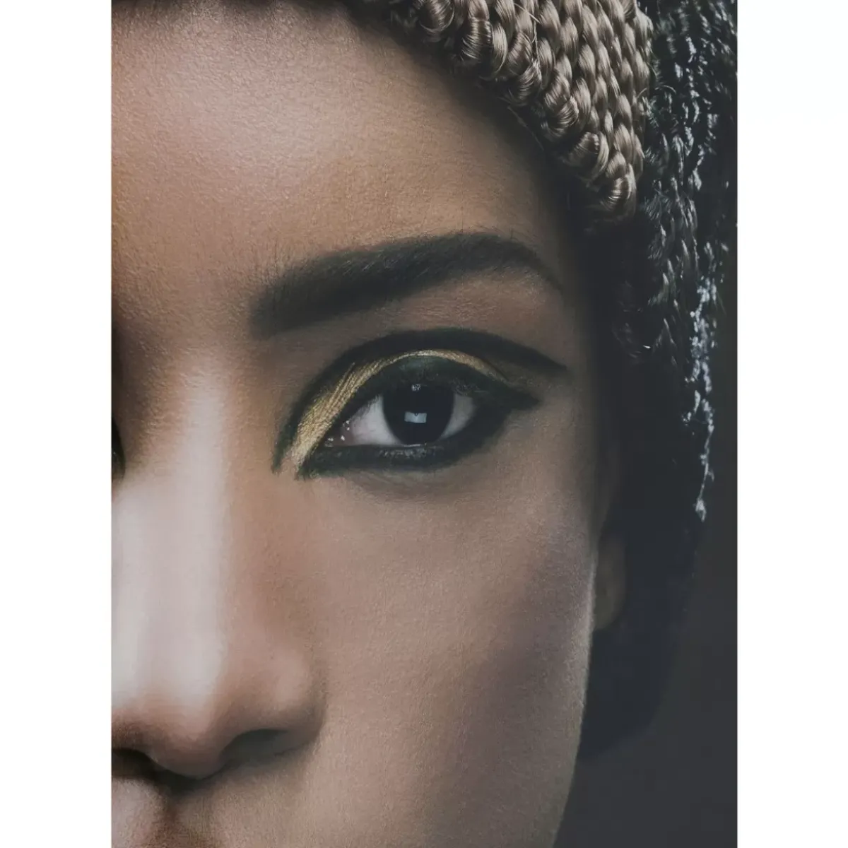 KARE Design Bild Glas Royal Headdress Face 150X100Cm- Bilder