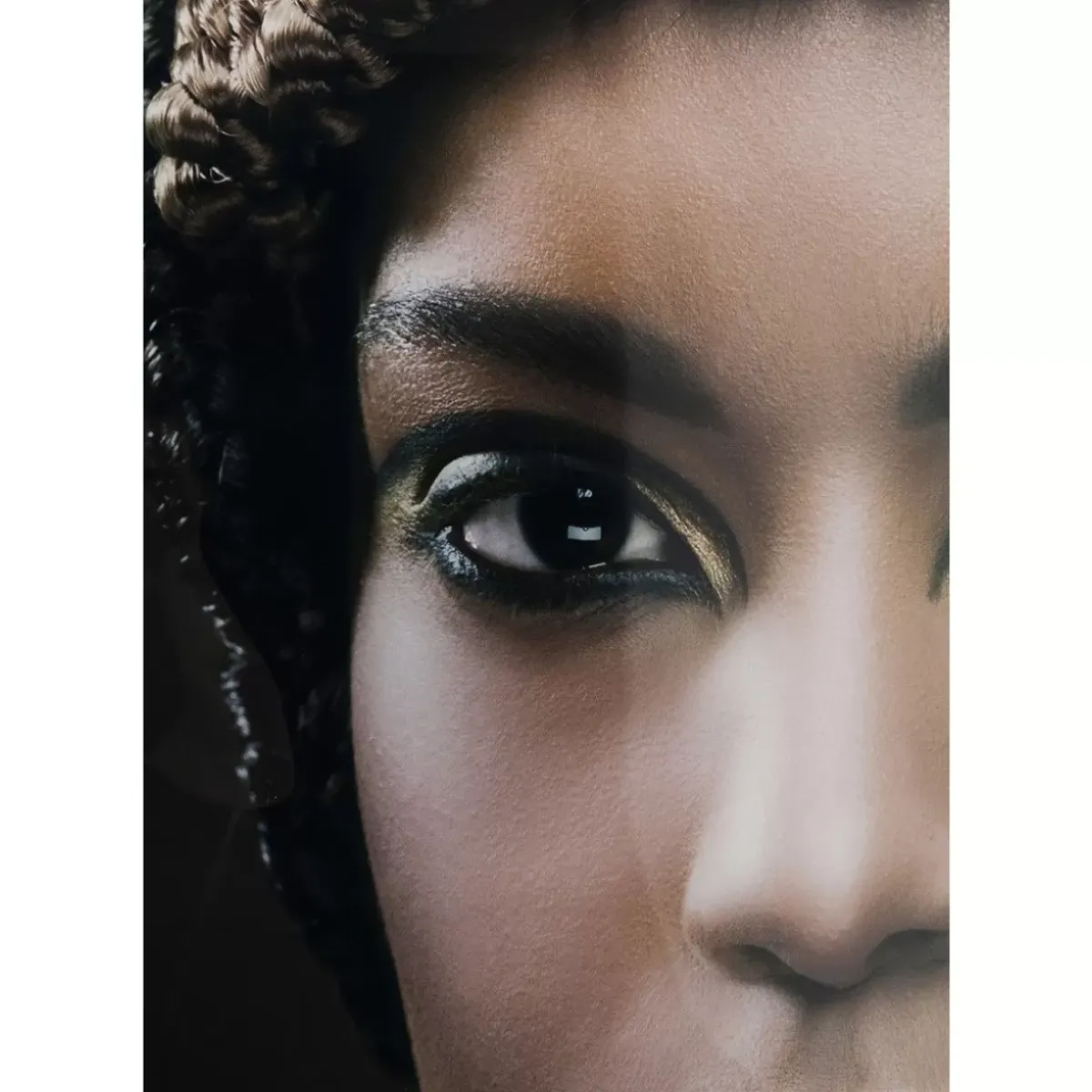 KARE Design Bild Glas Royal Headdress Face 150X100Cm- Bilder