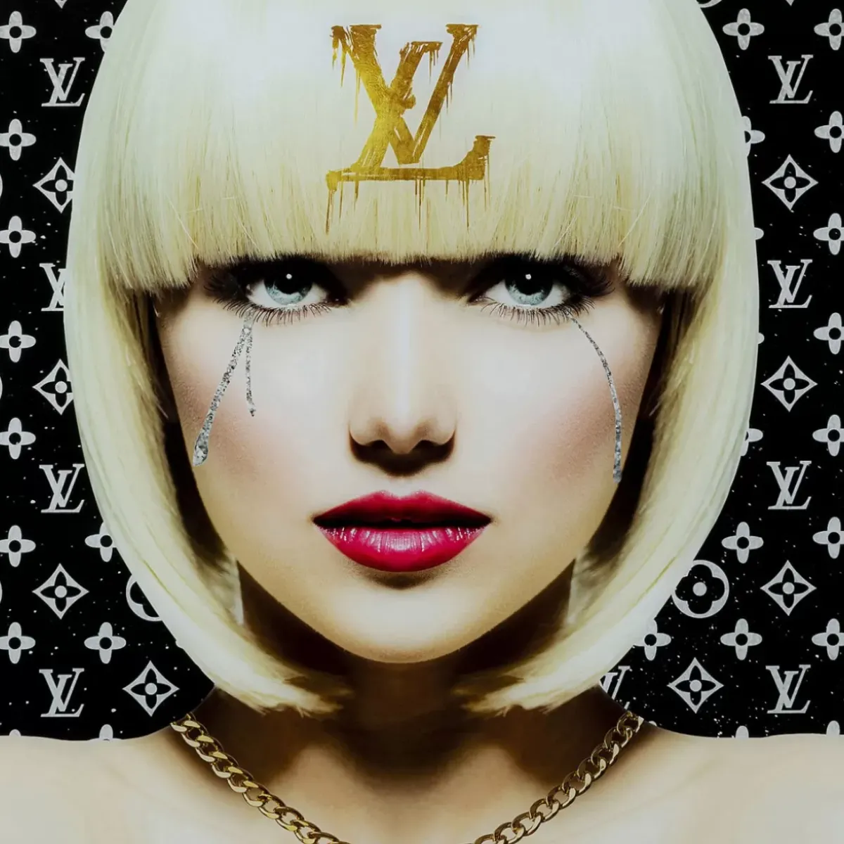 KARE Design Bild Glas Runny Eyes 80X80- Bilder