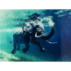 KARE Design Bild Glas Swimming Elephant 180X120Cm- Bilder