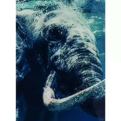 KARE Design Bild Glas Swimming Elephant 180X120Cm- Bilder