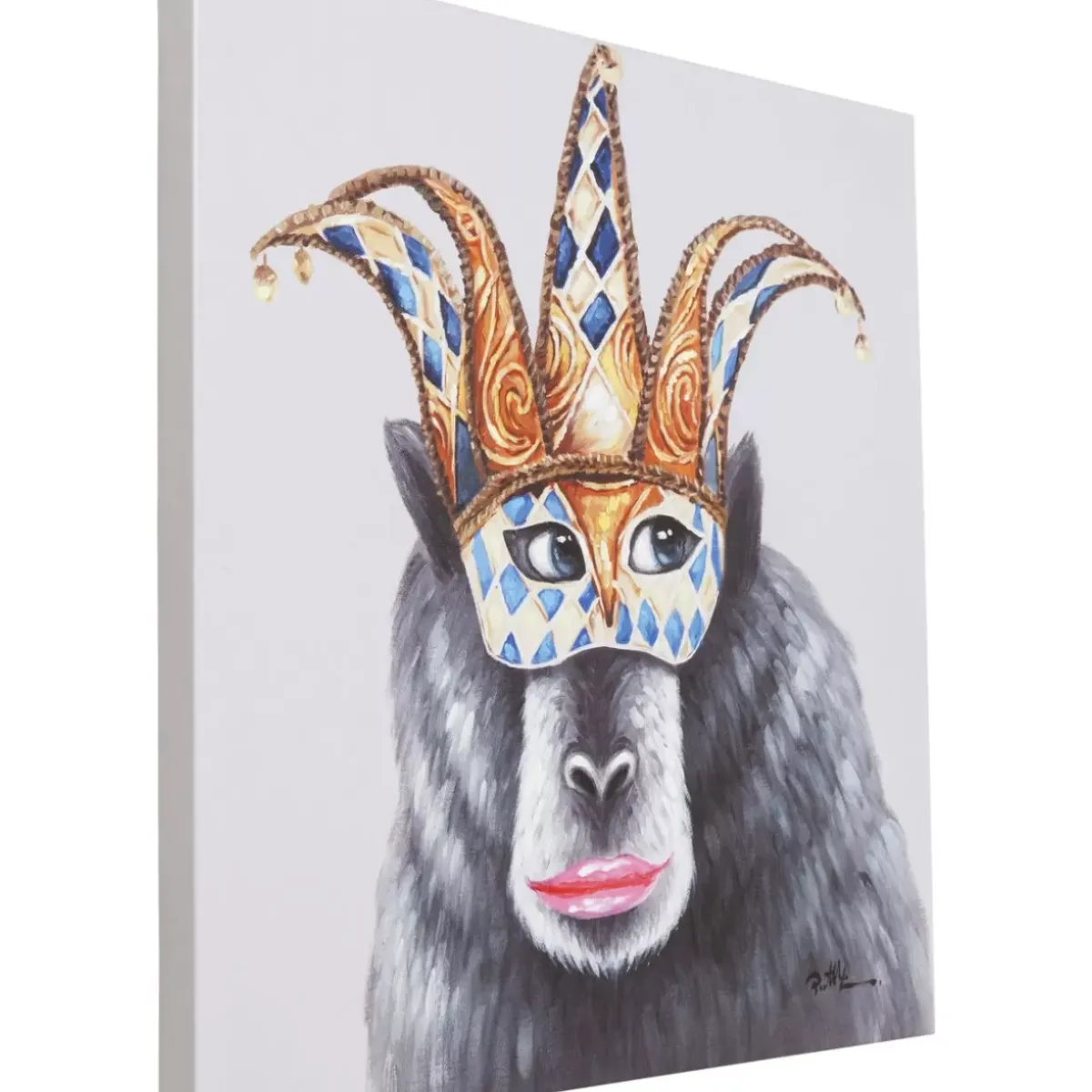 KARE Design Bild Touched Carnival Monkey 70X70Cm- Bilder