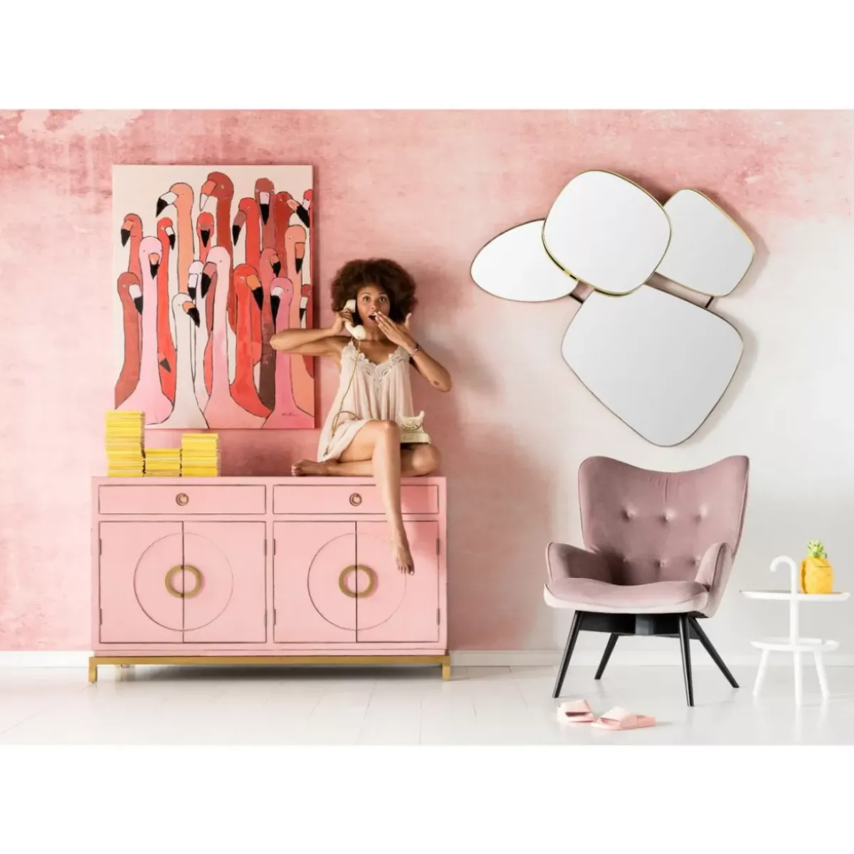 KARE Design Bild Touched Flamingo Meeting 120X90Cm- Bilder