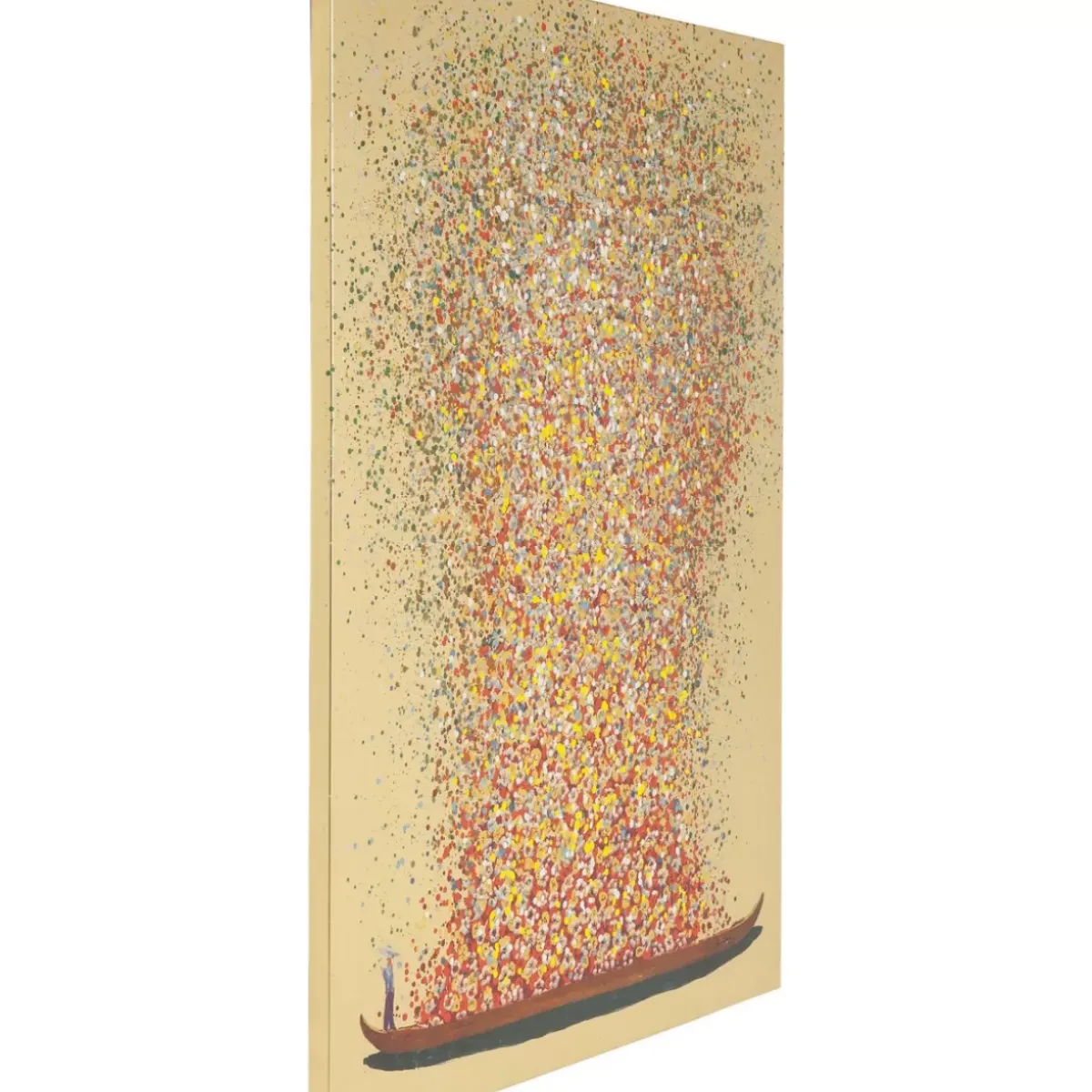 KARE Design Bild Touched Flower Boat Gold Rot 80X100Cm- Bilder