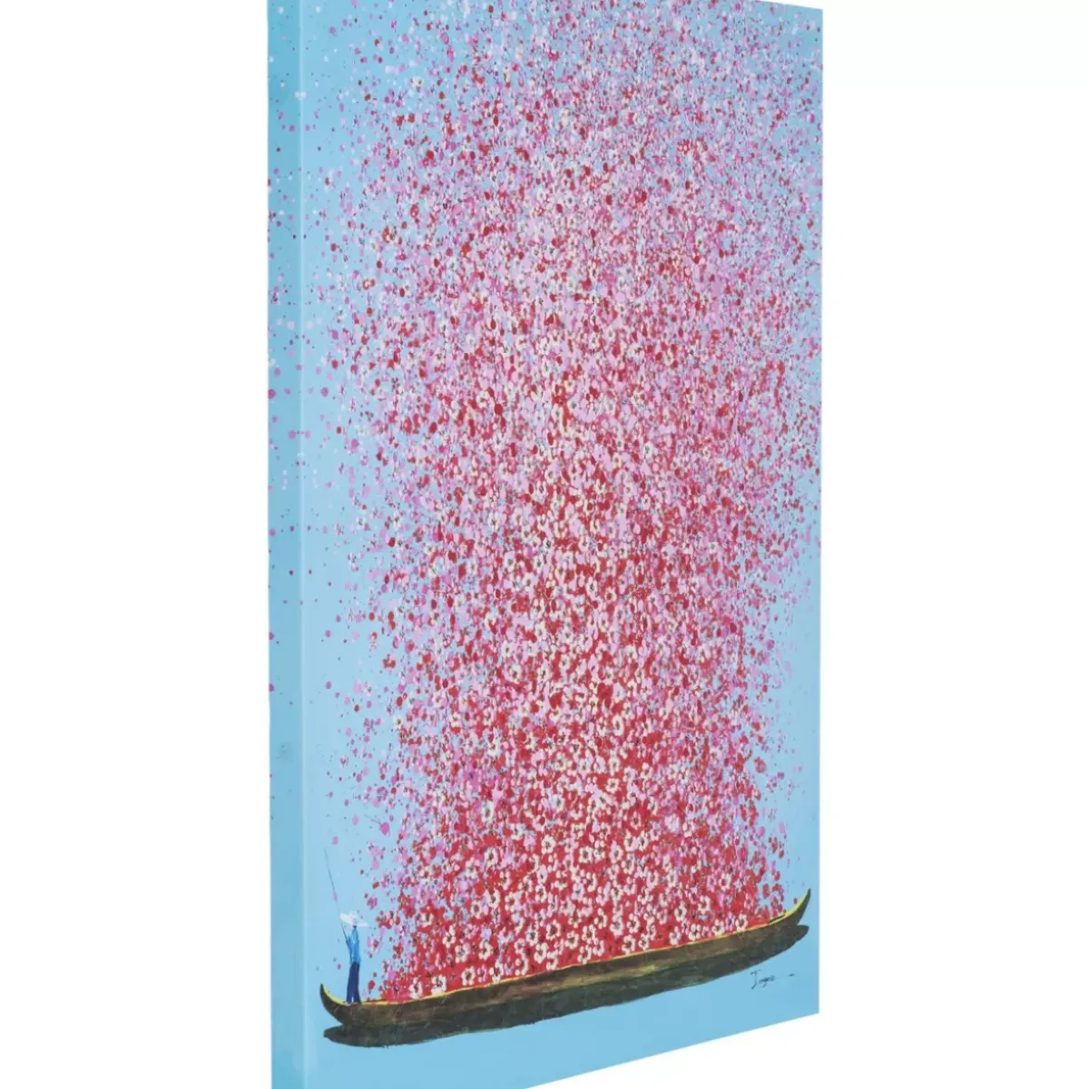 KARE Design Bild Touched Flower Boat Blau Pink 80X100Cm- Bilder
