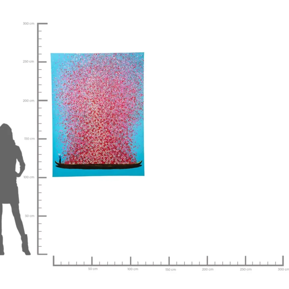 KARE Design Bild Touched Flower Boat Blau Pink 160X120Cm- Bilder