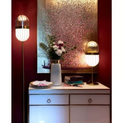 KARE Design Bild Touched Flower Boat Gold Pink 100X80Cm- Bilder