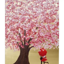 KARE Design Bild Touched Flower Couple Gold Pink 160X120Cm- Bilder