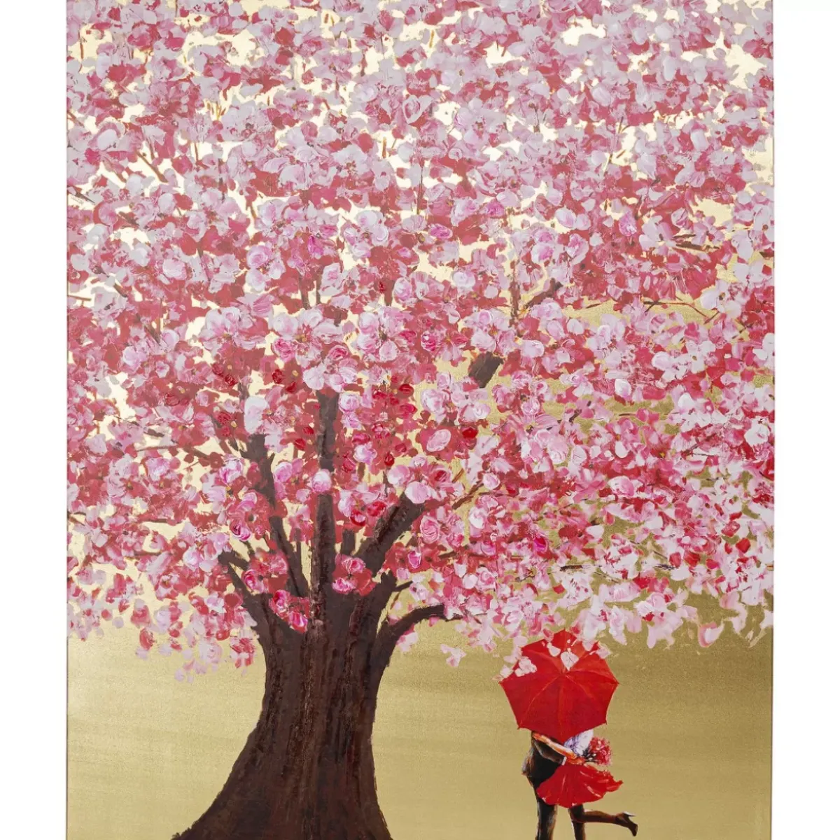 KARE Design Bild Touched Flower Couple Gold Pink 160X120Cm- Bilder